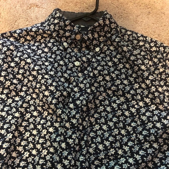 American Eagle Flower Print Shirt - Picture 2 of 4